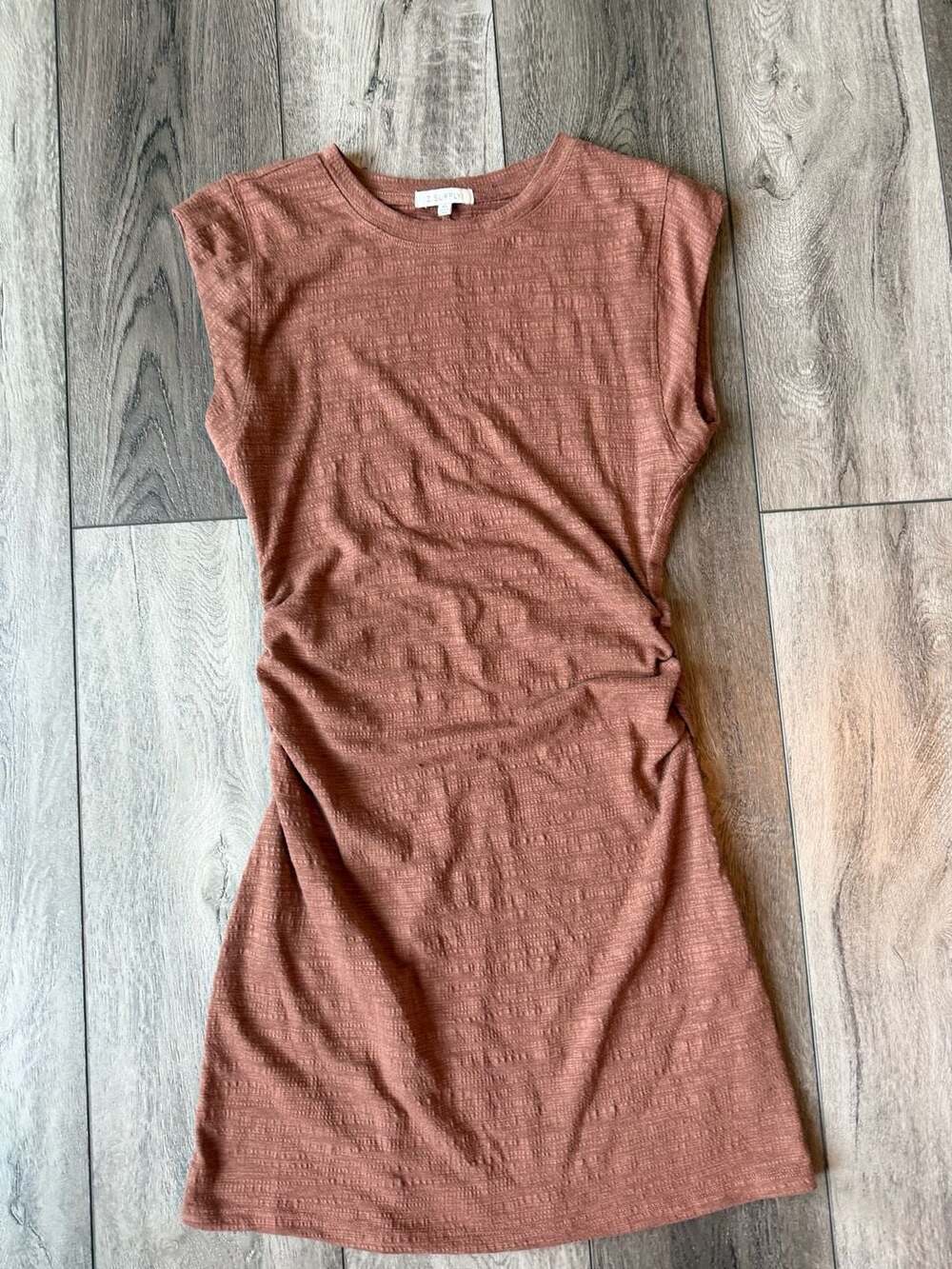 Z Supply Camino Textured Mini Dress Teakwood Size XS
